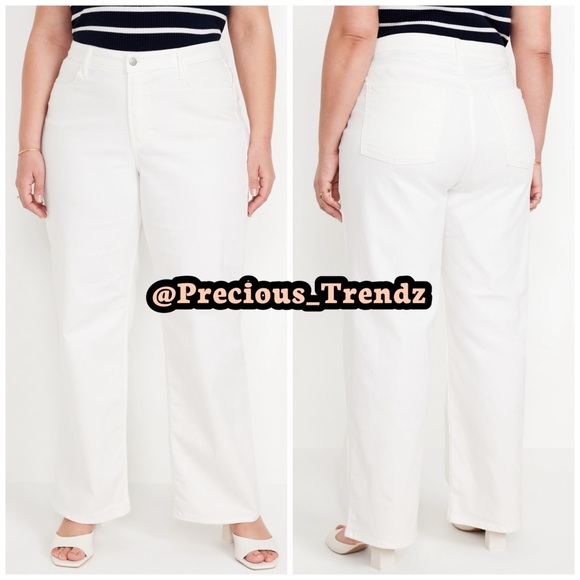 1️⃣5️⃣7️⃣ Old Navy High-Waisted Wow Wide-Leg Jeans Size 16 - Picture 2 of 3